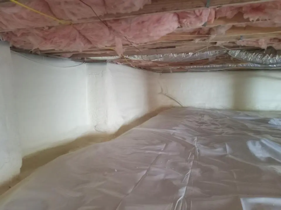 Crawl space encapsulation with closed-cell spray foam for Spray Foam Roofing in Jasmine Estates